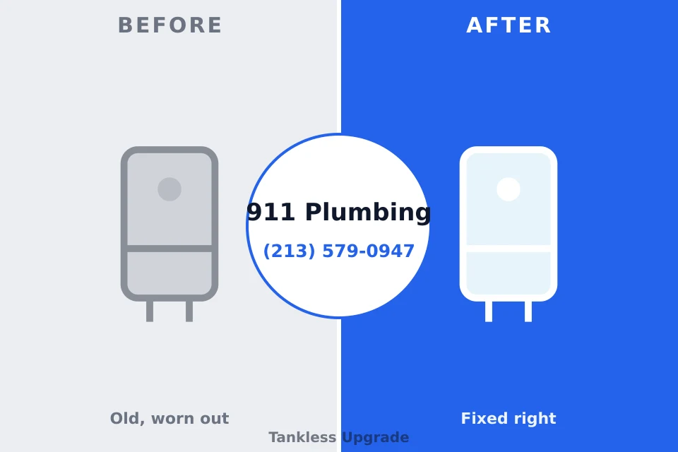 Before and after: plumbing repair Knoxville, IA